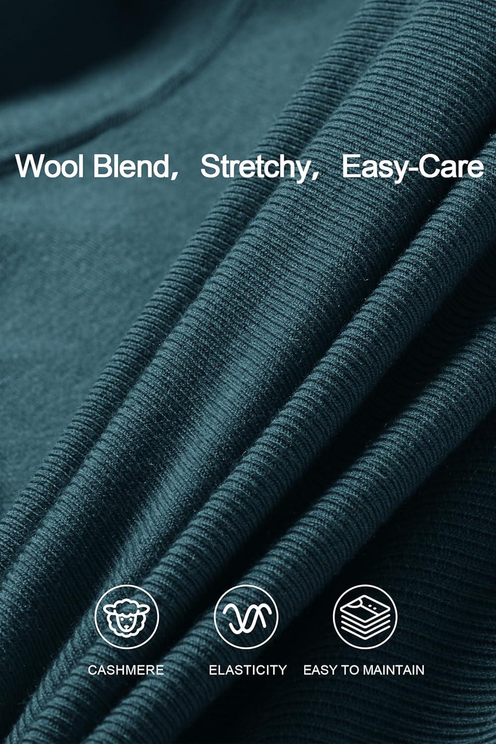 image:imageArachampCloz Womens Wool Blend Collared Polo Pullover Spring Sweaters Business Casual Outfits 2026Bluish Green