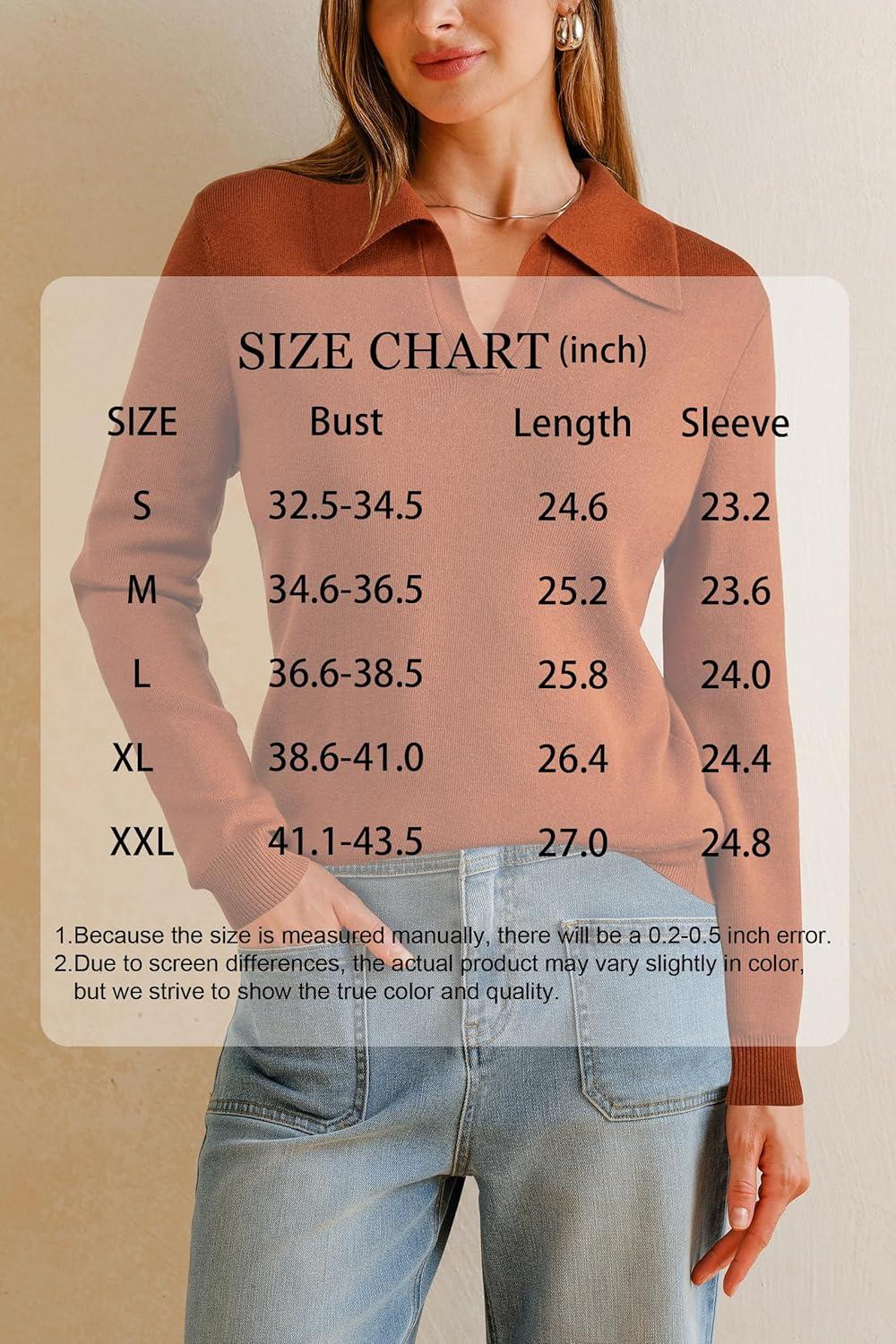 image:imageArachampCloz Womens Wool Blend Collared Polo Pullover Spring Sweaters Business Casual Outfits 2026Caramel