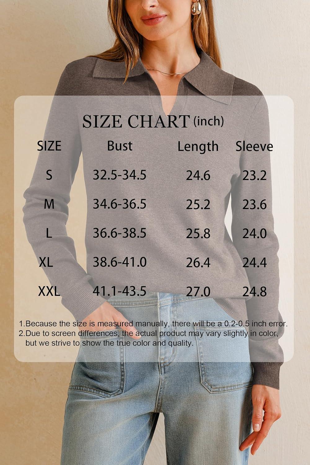 image:imageArachampCloz Womens Wool Blend Collared Polo Pullover Spring Sweaters Business Casual Outfits 2026Coffee