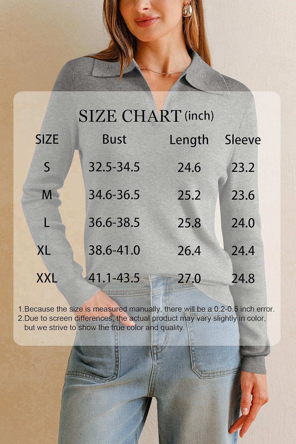 image:imageArachampCloz Womens Wool Blend Collared Polo Pullover Spring Sweaters Business Casual Outfits 2026Dark Gray
