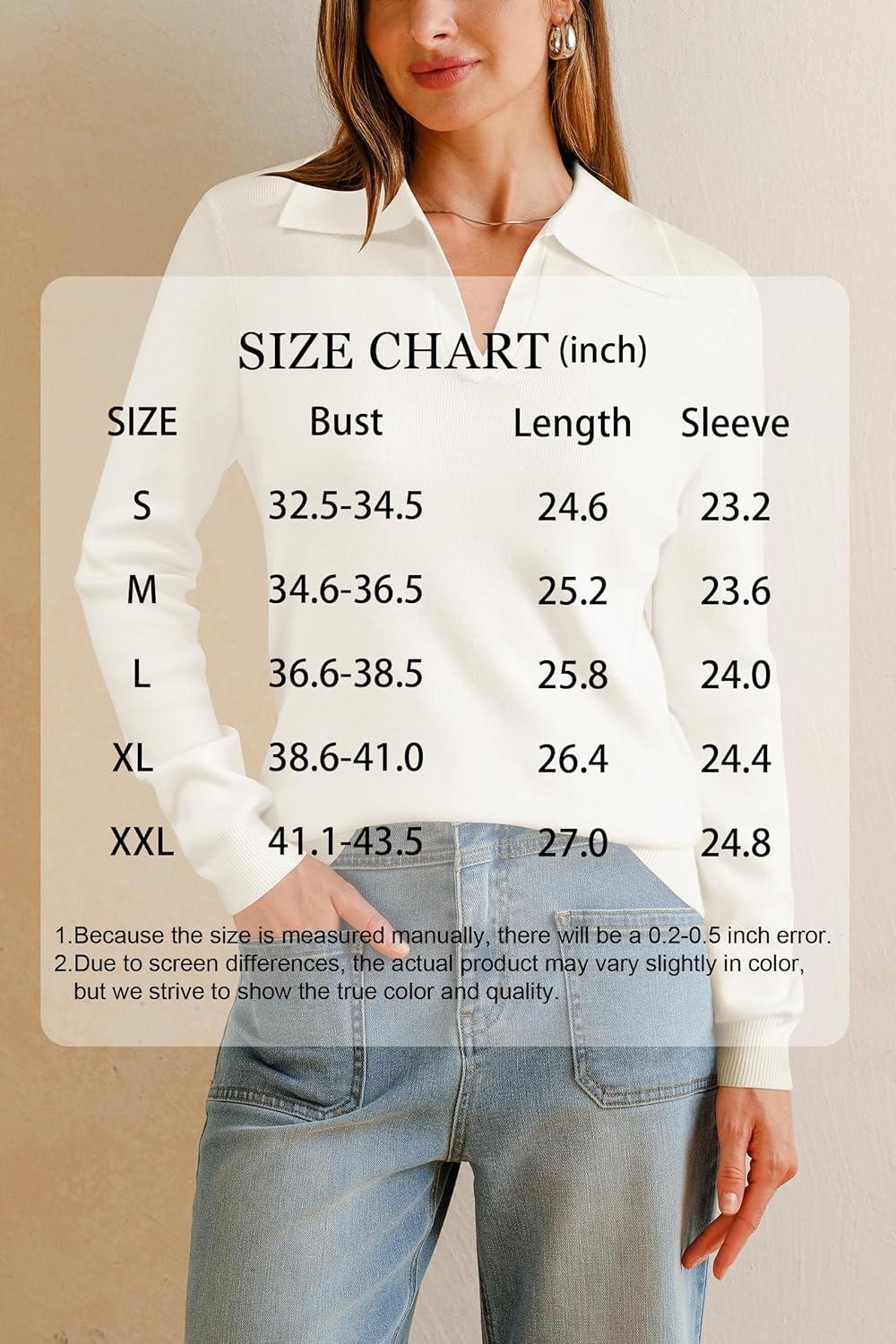 image:imageArachampCloz Womens Wool Blend Collared Polo Pullover Spring Sweaters Business Casual Outfits 2026Offwhite
