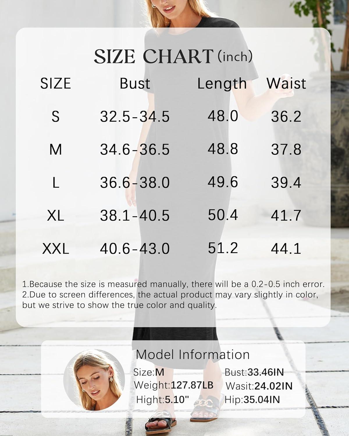 image:imageArachampCloz Womens Wool Blend Lightweight Spring Casual T Shirts Maxi Dress 2026Black