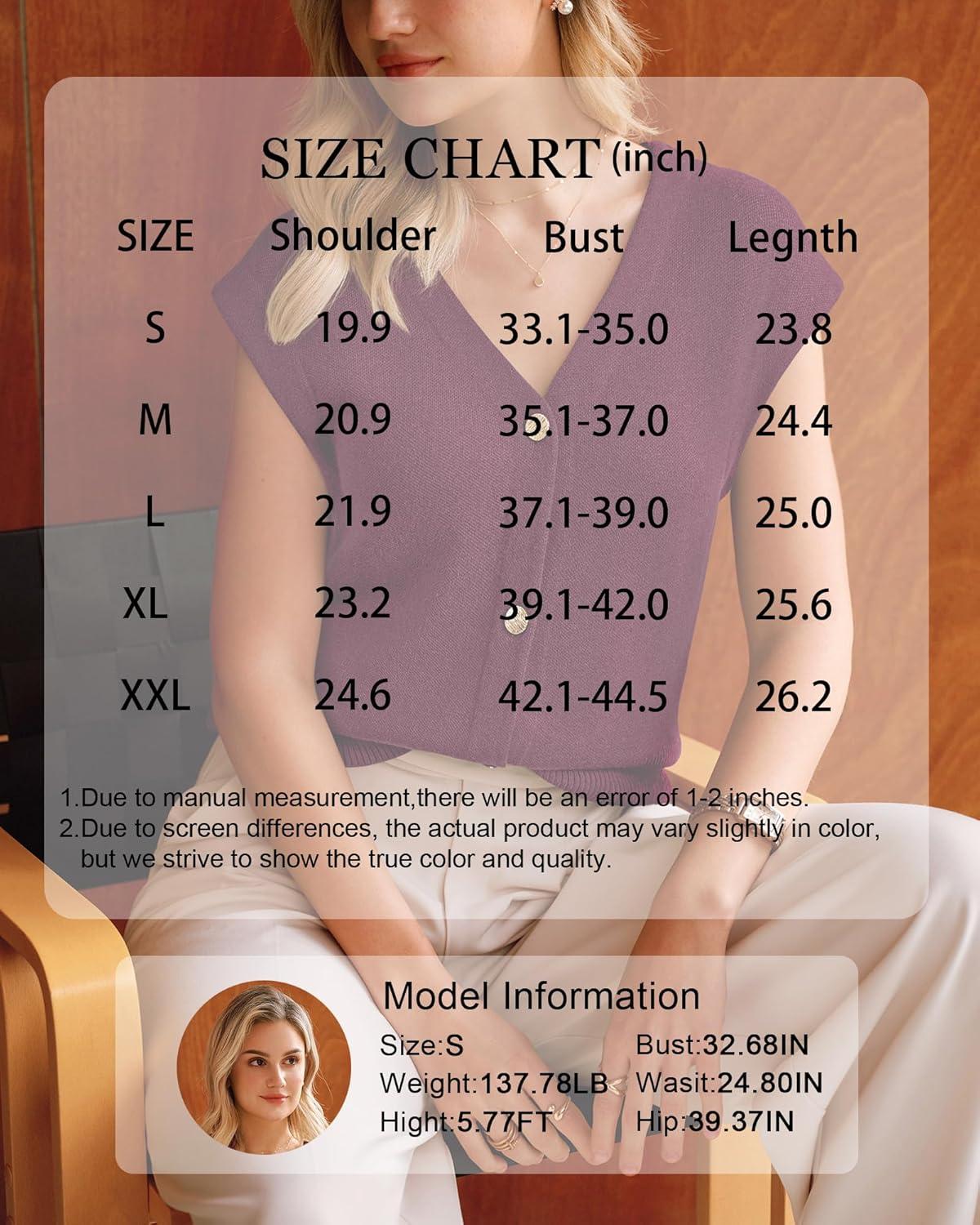image:imageArachampCloz Womens Wool Blend Sweater Vest V Neck Button Down Cardigan Business Casual Tops 2026Wine