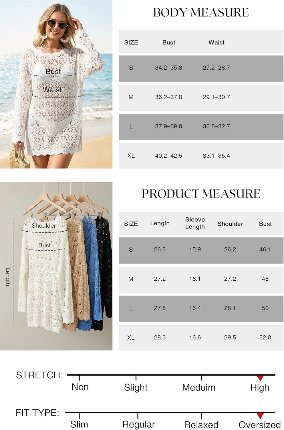 image:imageArachampCloz Womens 100 Cotton Swimsuit Cover Up Off Shoulder Boat Neck Oversized Breathable Beach Crochet Summer 2026White