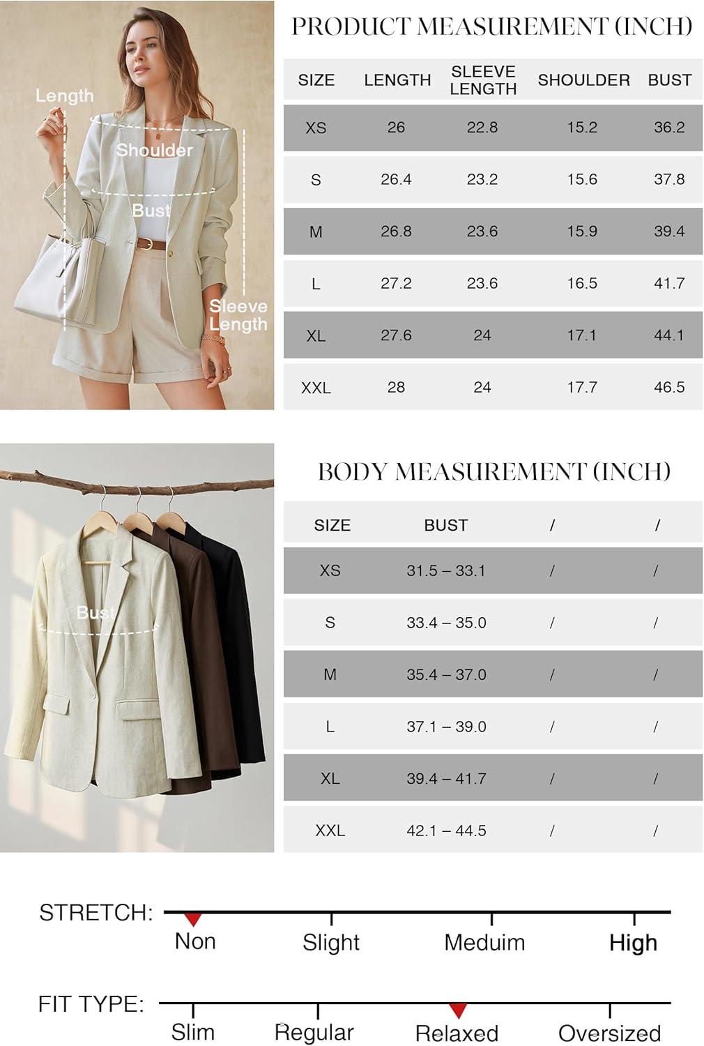 image:imageArachampCloz Womens Linen Blend Notched Lapel Open Front Blazers Work Business Casual Outfits 2026Beige