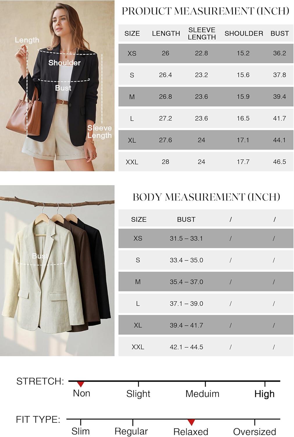 image:imageArachampCloz Womens Linen Blend Notched Lapel Open Front Blazers Work Business Casual Outfits 2026Black