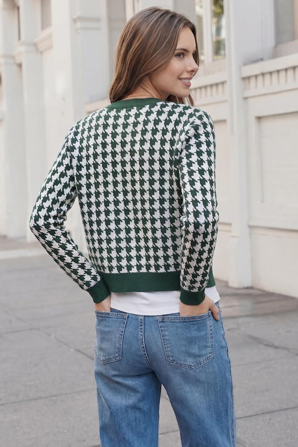 image:imageArachampCloz 100 Cotton Cropped Cardigan for Women Button Up Lightweight Sweater Business Casual Outfits 2026Green