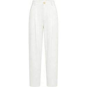 Arach&Cloz Womens Dress Pants Work Business Office Ankle Trousers High Waisted Ladies Slacks 2026(White)