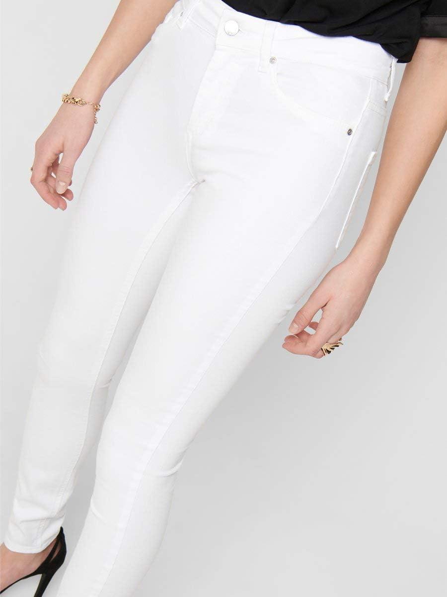 imageONLY Onlashley LS Placket Mix Top JRS Dbardeur FemmeBlanc White White