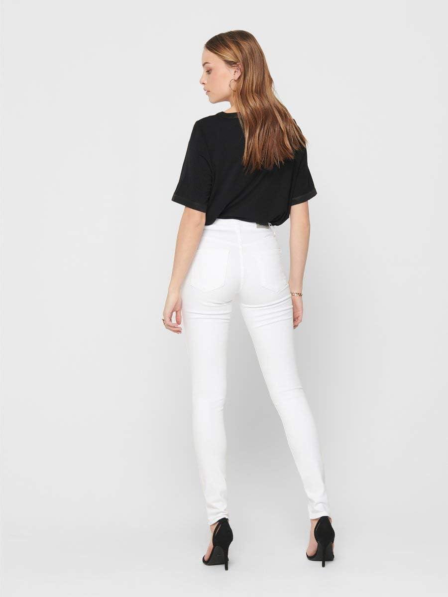 imageONLY Onlashley LS Placket Mix Top JRS Dbardeur FemmeBlanc White White