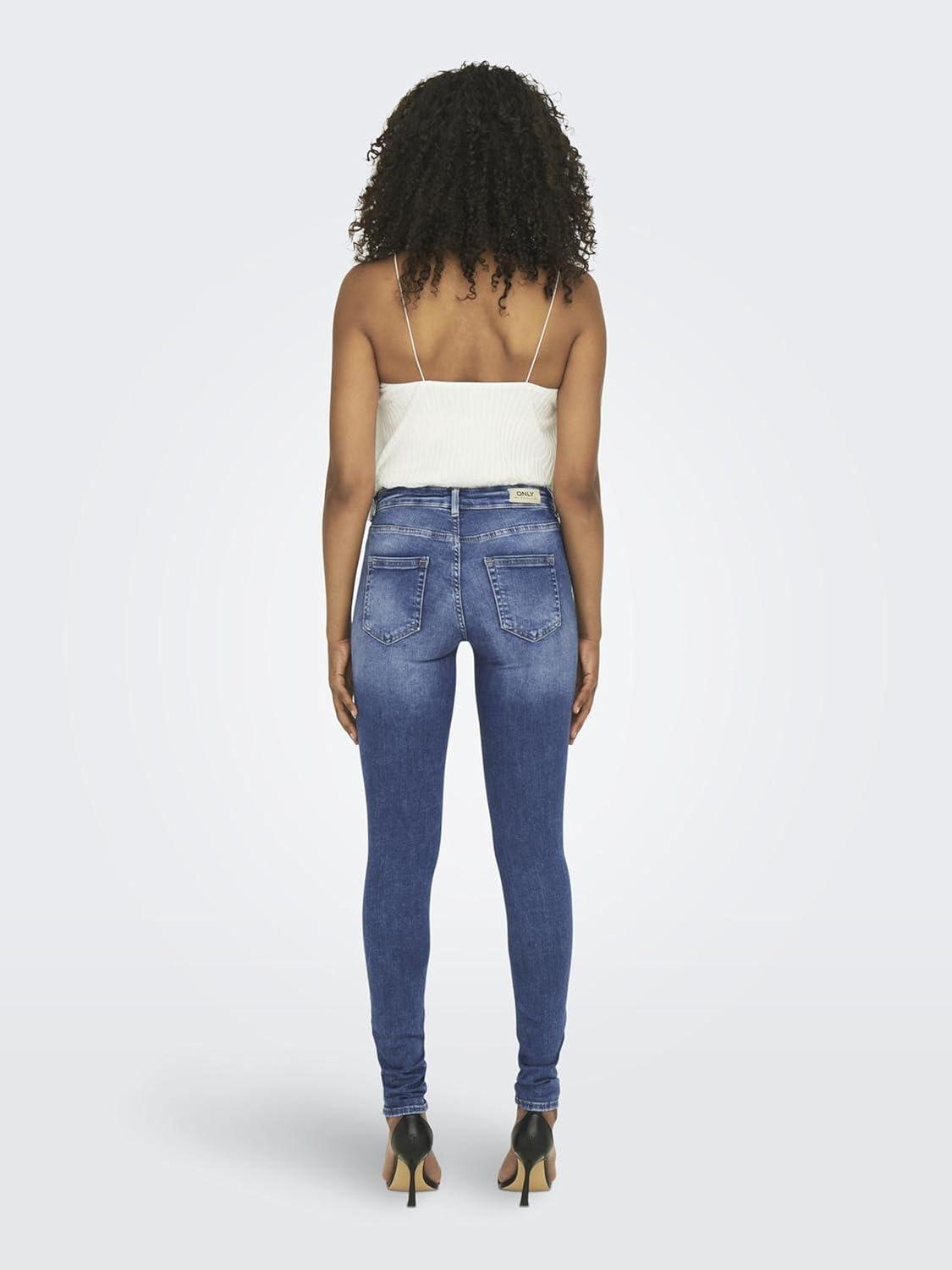 imageONLY Onlashley LS Placket Mix Top JRS Dbardeur FemmeDenim Bleu Mdium