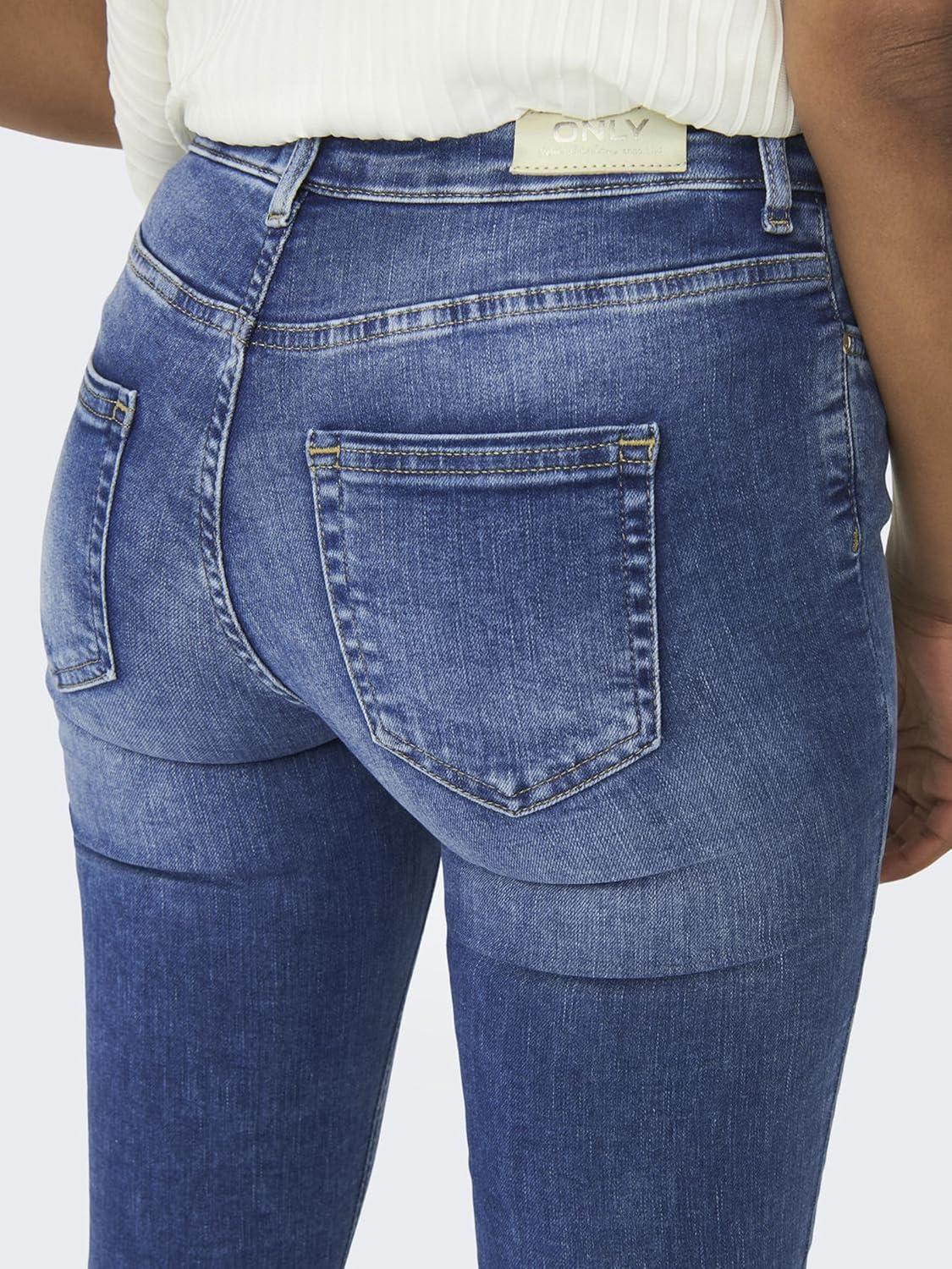 imageONLY Onlashley LS Placket Mix Top JRS Dbardeur FemmeDenim Bleu Mdium