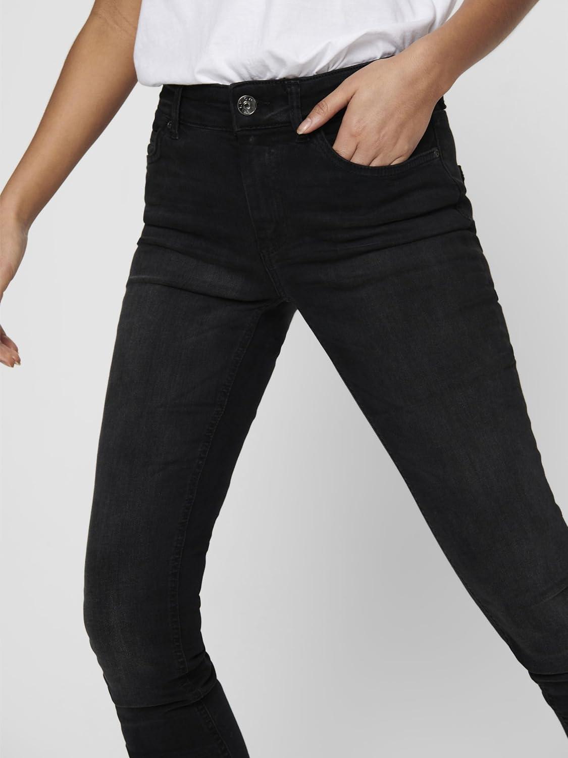 imageONLY Onlashley LS Placket Mix Top JRS Dbardeur FemmeJean Noir