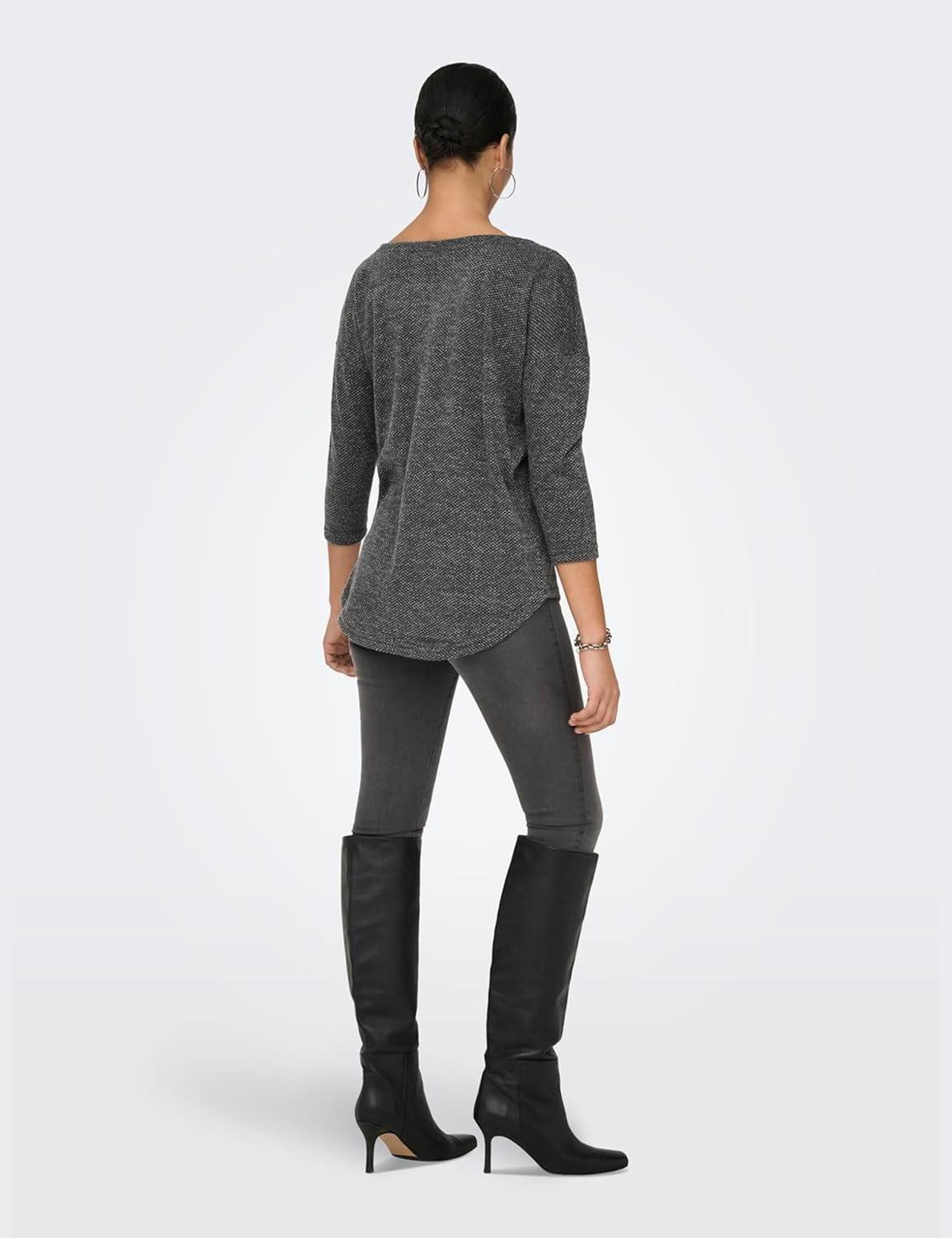 imageONLY Top ONLALBA TopGris Dark Grey Melange Dark Grey Melange