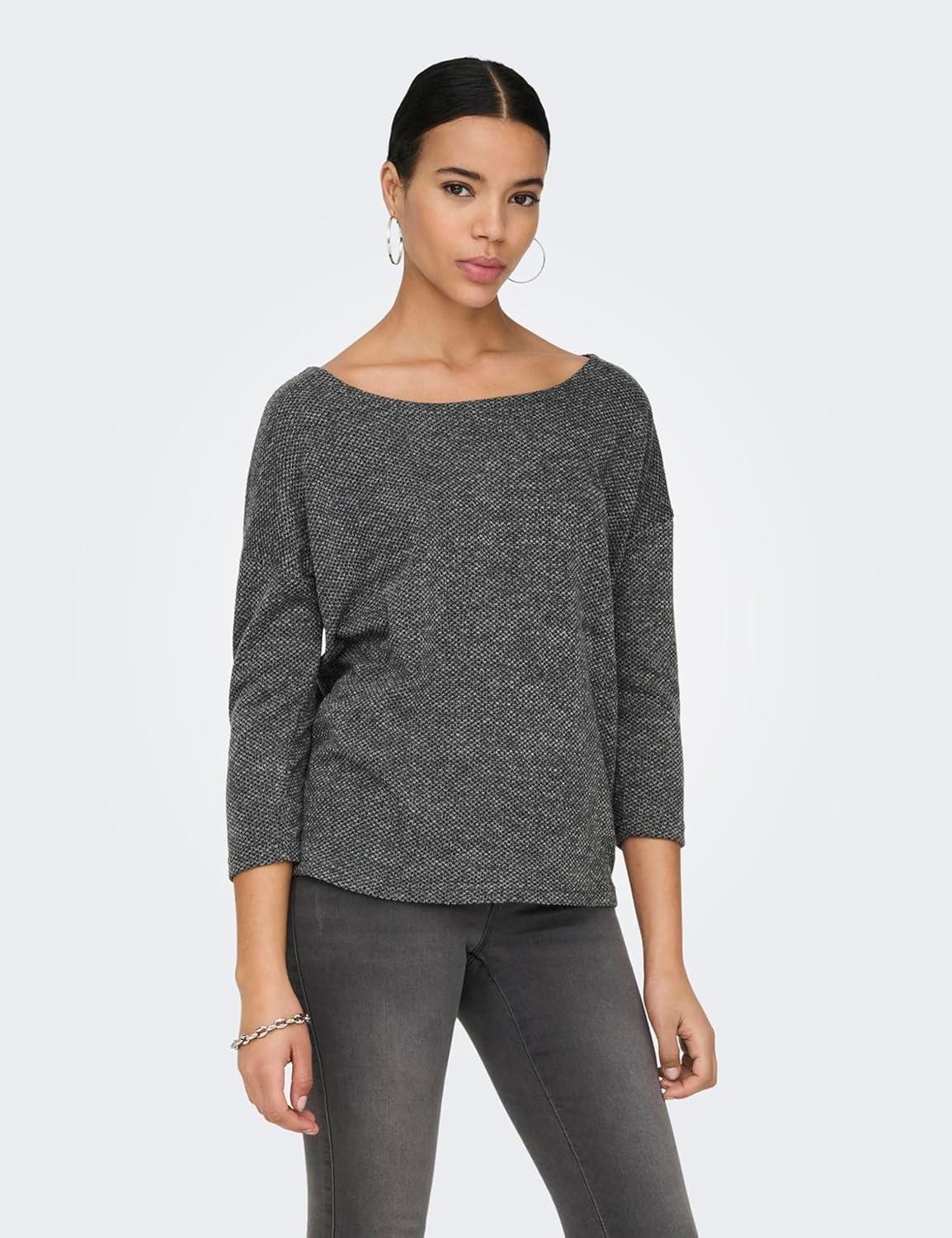 imageONLY Top ONLALBA TopGris Dark Grey Melange Dark Grey Melange
