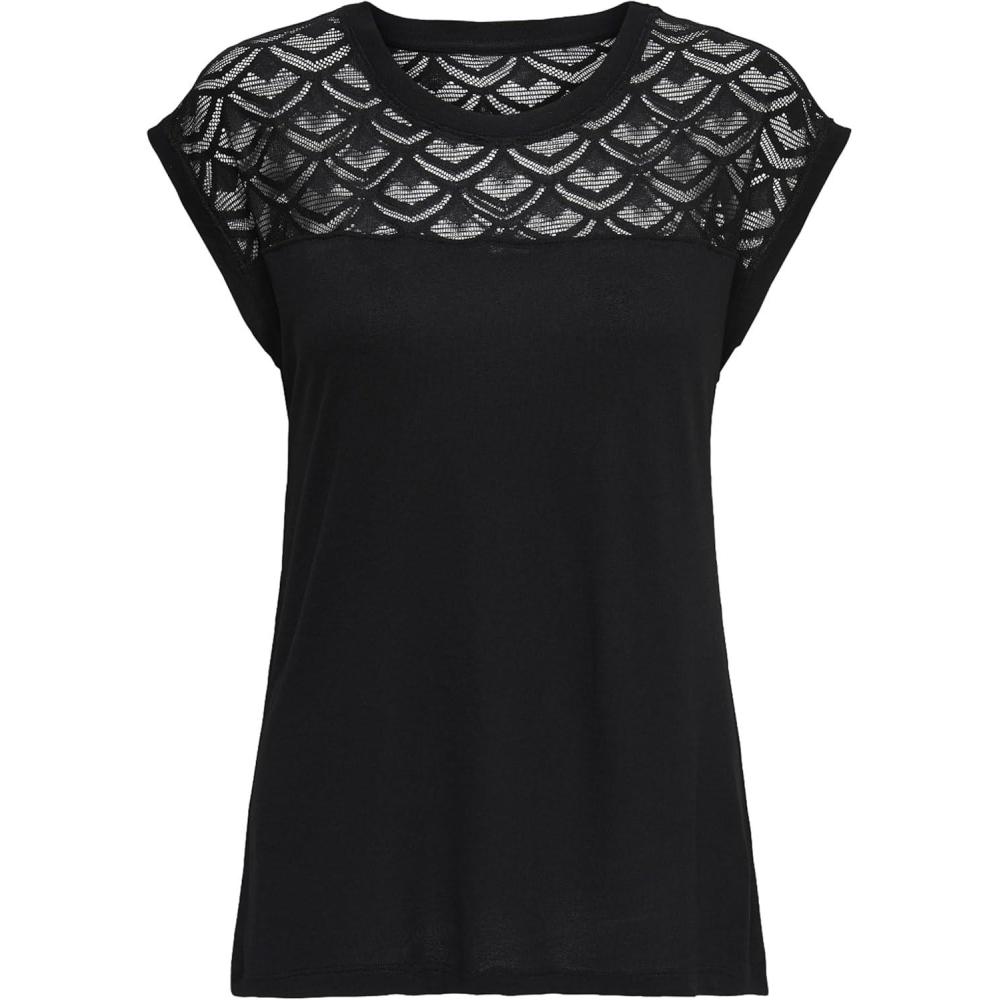 imageONLY Onlnicole Life SS Mix Top JRS Noos Onlnicole Life SS Mix Top JRS Noos Femme Lot de 1Noir
