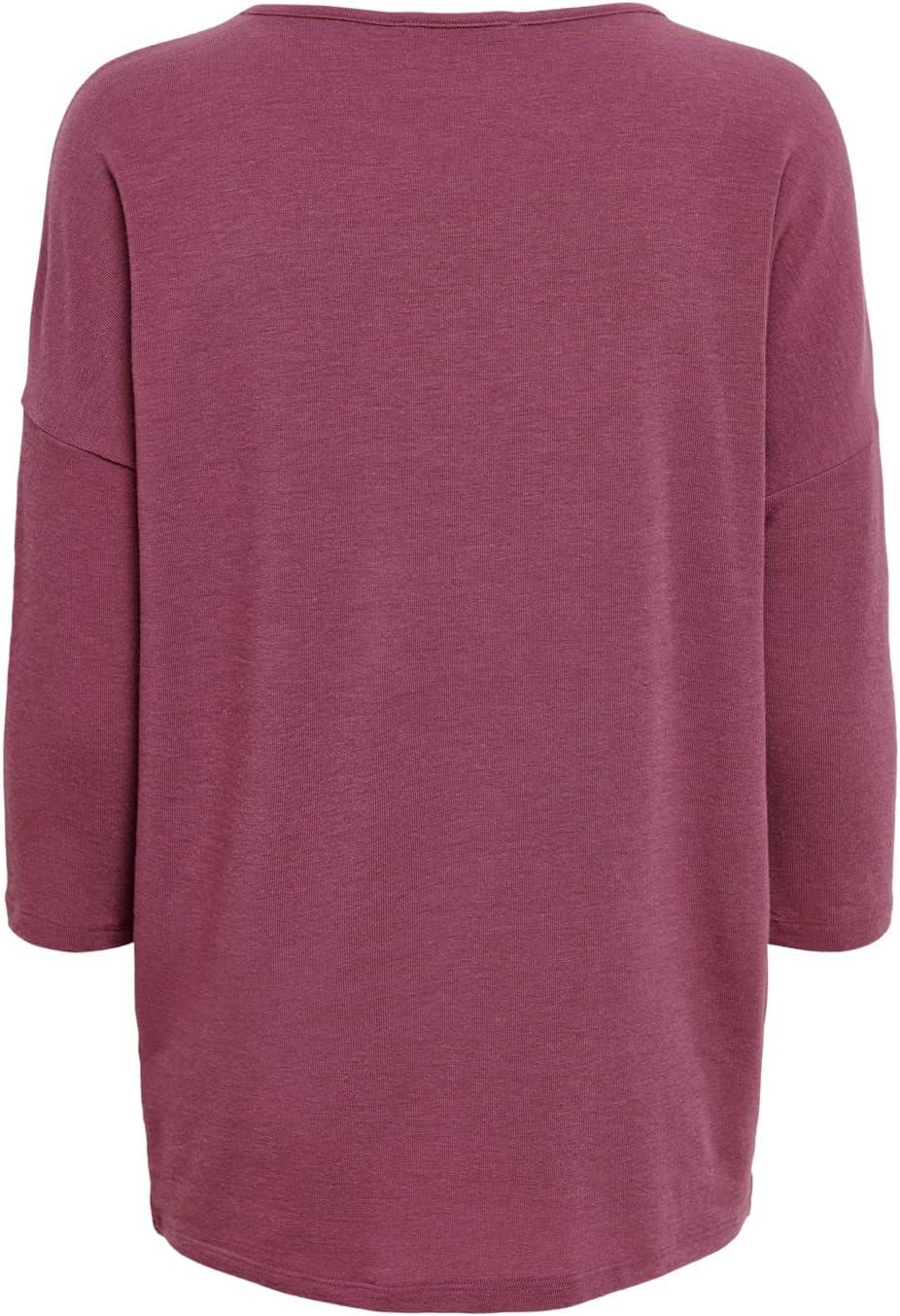 imagePull Fin Femme col Rond Manches 34 tricot Extensible ONLGLAMOURWild Ginger