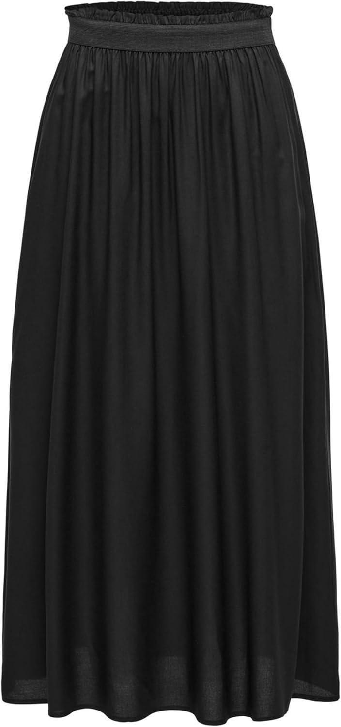 imageONLY Jupe fronce Couleur Unie Jupe LongueBlack 1