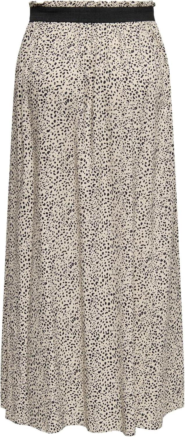 imageONLY Jupe fronce Couleur Unie Jupe LongueSilver MinkAoplina Small Leo