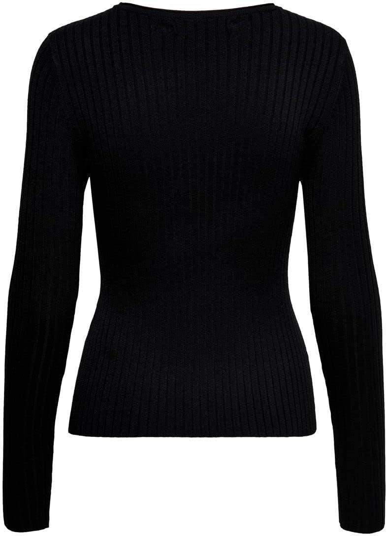 imageONLY Onlnatalia LS Rib Pullover KNT Noos Pull FemmeNoir