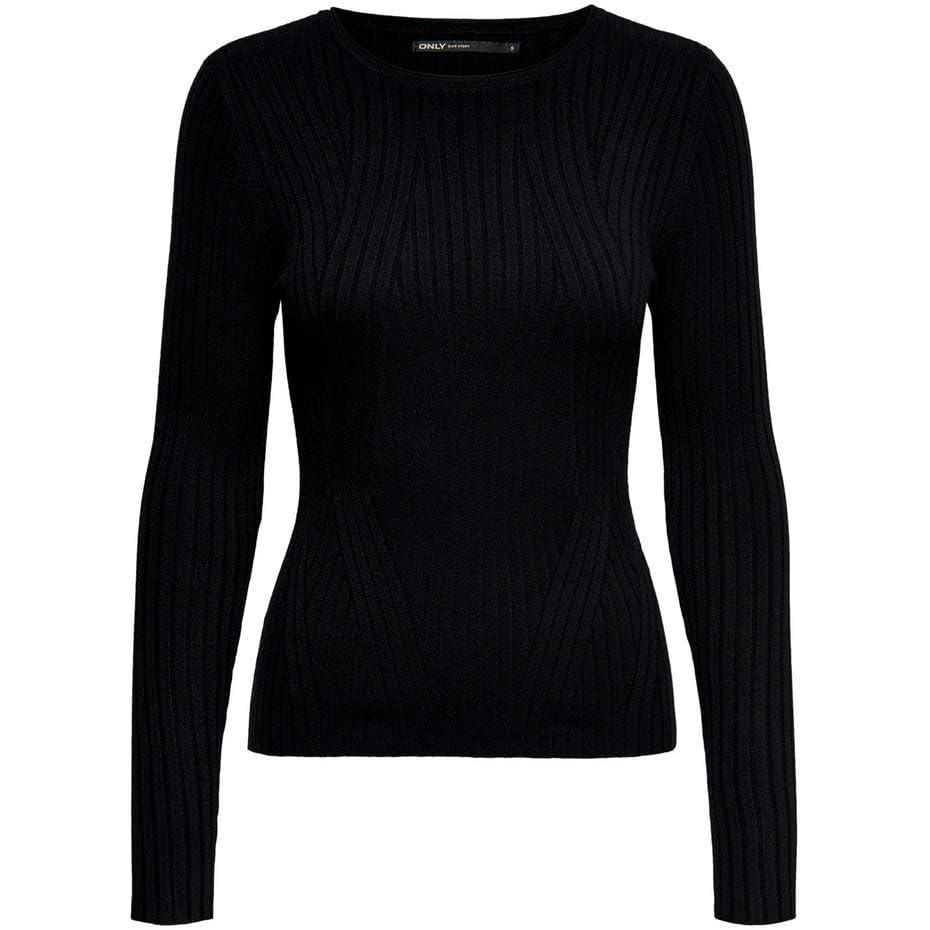 imageONLY Onlnatalia LS Rib Pullover KNT Noos Pull FemmeNoir