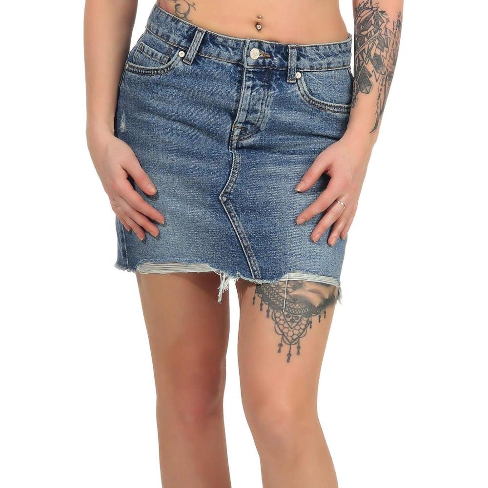 imageOnly Onlsky Reg DNM Skirt BB Pim992 Noos JupeDenim Bleu Clair