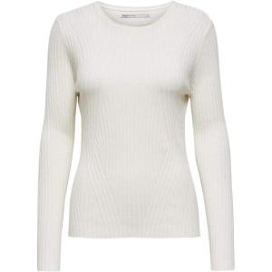 ONLY Onlnatalia L/S Rib Pullover KNT Noos Pull Femme(Cloud Dancer)