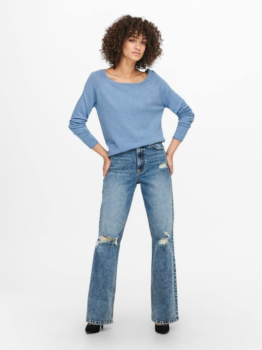 imageONLY Pull en Maille ONLMILA Pull en MailleBleu Clair