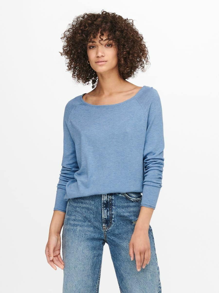 imageONLY Pull en Maille ONLMILA Pull en MailleBleu Clair