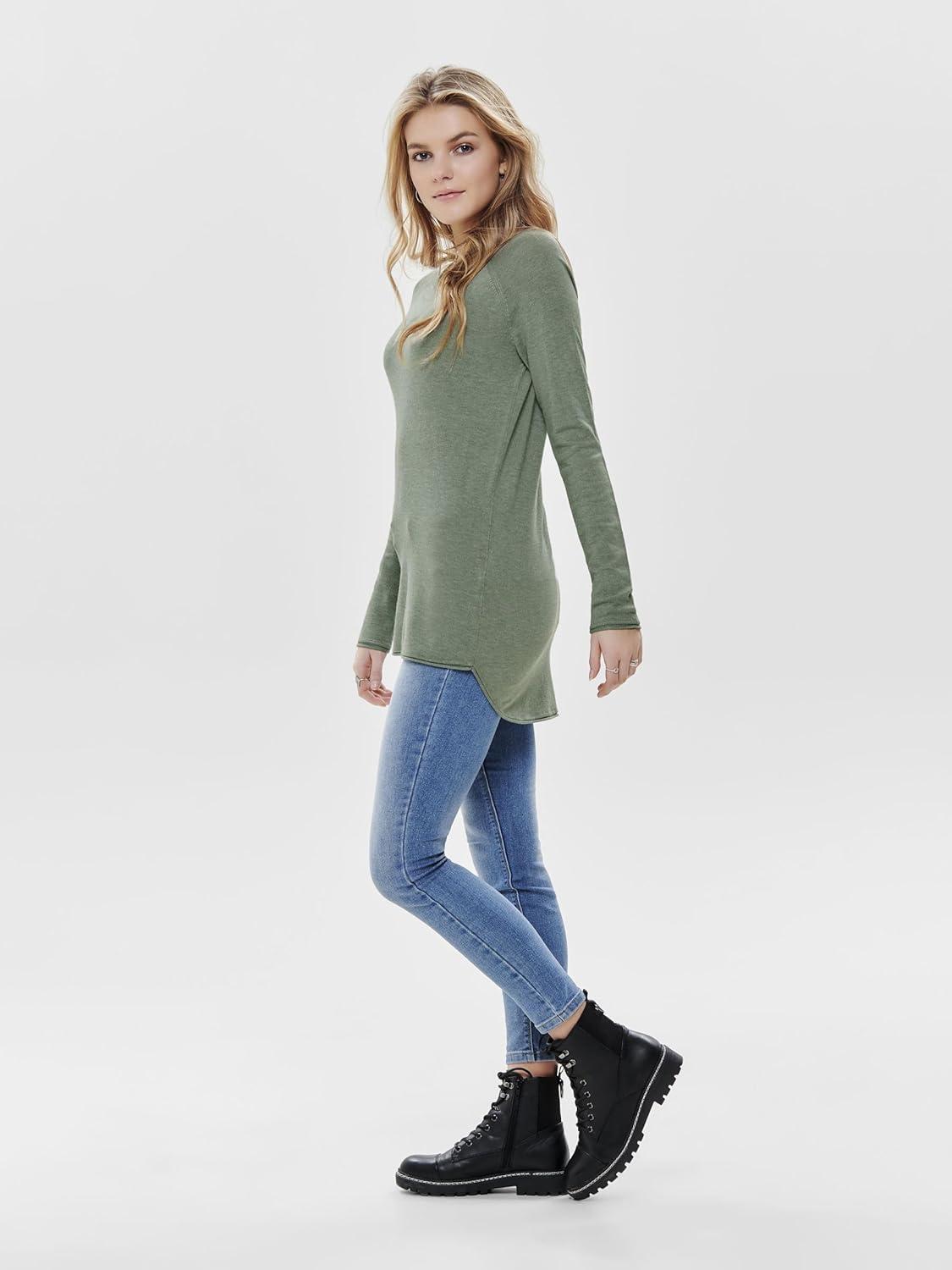 imageONLY Pull en Maille ONLMILA Pull en MailleChinois GreenDetailw Melange
