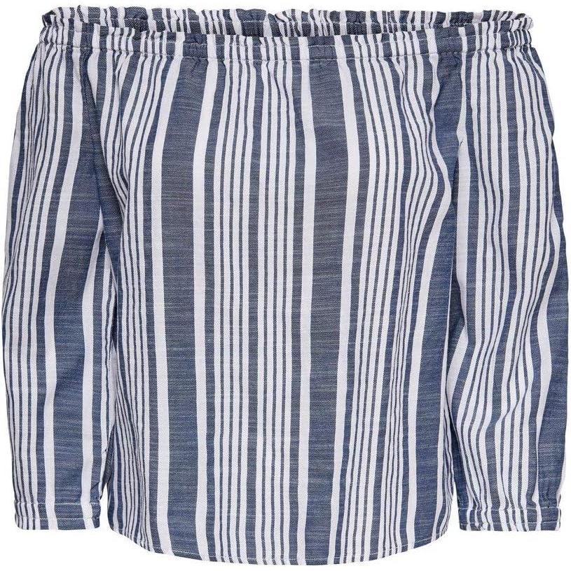 imageONLY Haut FemmesBlanc Cloud Dancer Stripes Dark Blue