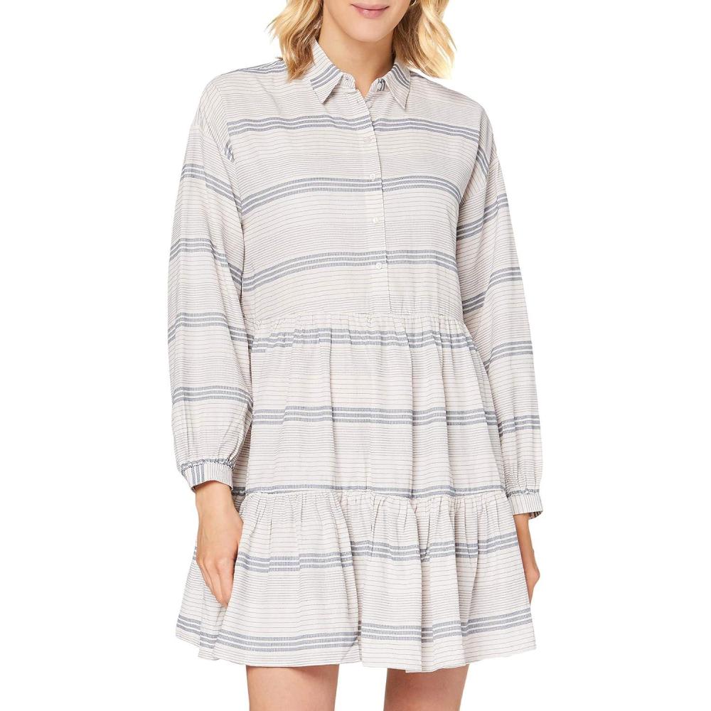 imageONLY Haut FemmesGris Pumice Stone Stripes Dark Denim