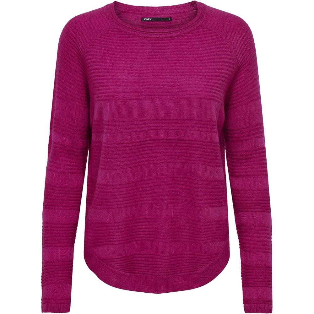imageONLY Pull en Maille ONLCAVIAR Pull en MailleCerise 1
