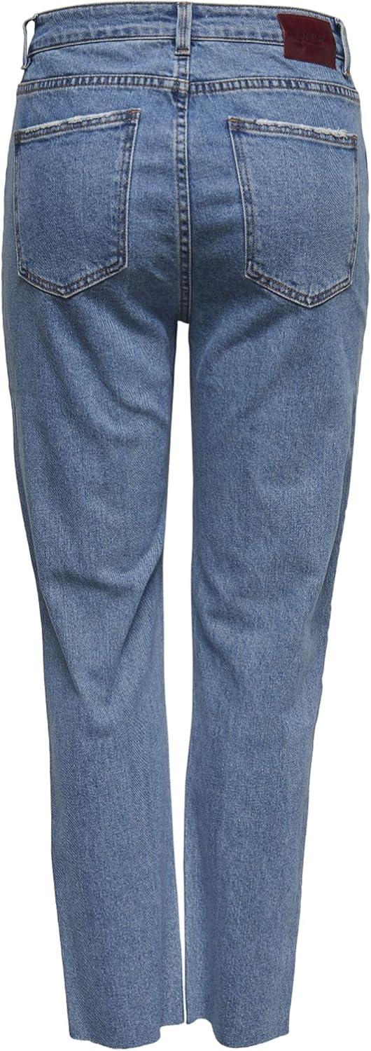 imageONLY Jean Coupe Droite ONLEMILY Taille Haute Straight Fit JeansLight Blue Denim