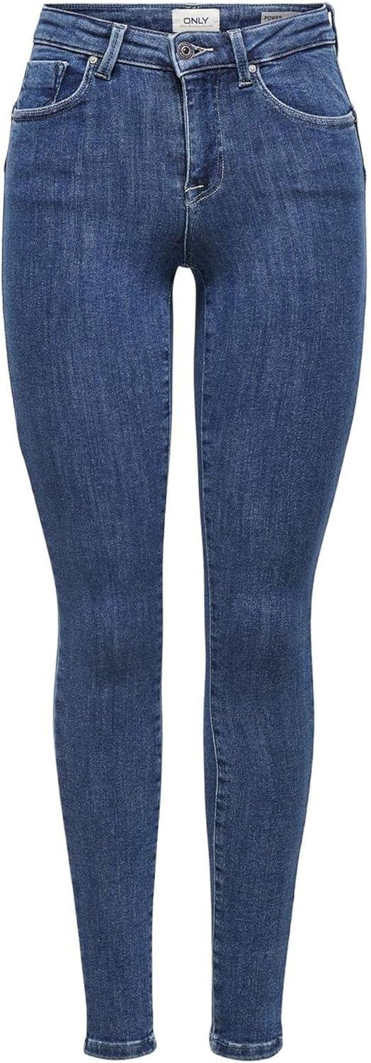 imageONLY Jean Skinny ONLPOWER Taille Moyenne Skinny Fit JeansDark Blue Denim