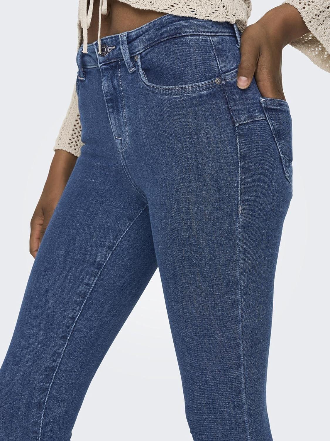 imageONLY Jean Skinny ONLPOWER Taille Moyenne Skinny Fit JeansDark Blue Denim