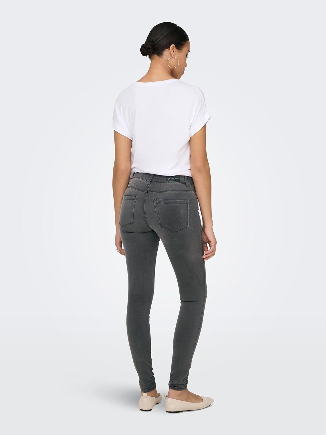 imageONLY Jean Skinny ONLROYAL Taille Classique Skinny Fit JeansDark Grey Denim
