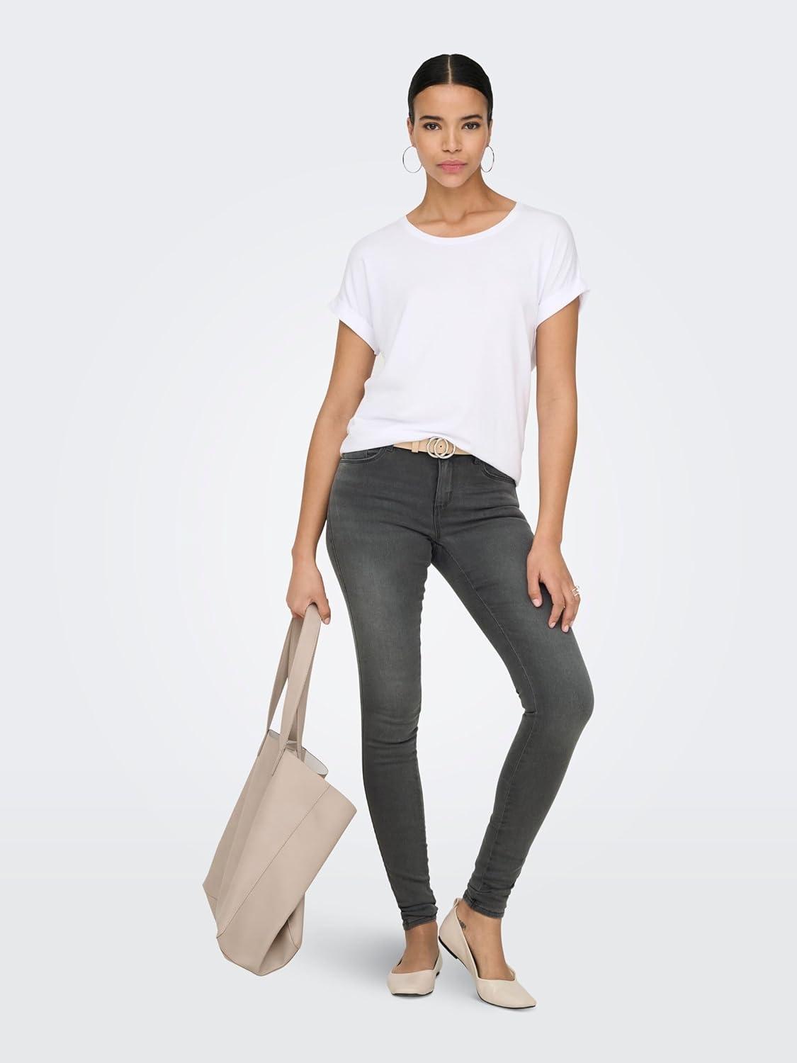 imageONLY Jean Skinny ONLROYAL Taille Classique Skinny Fit JeansDark Grey Denim