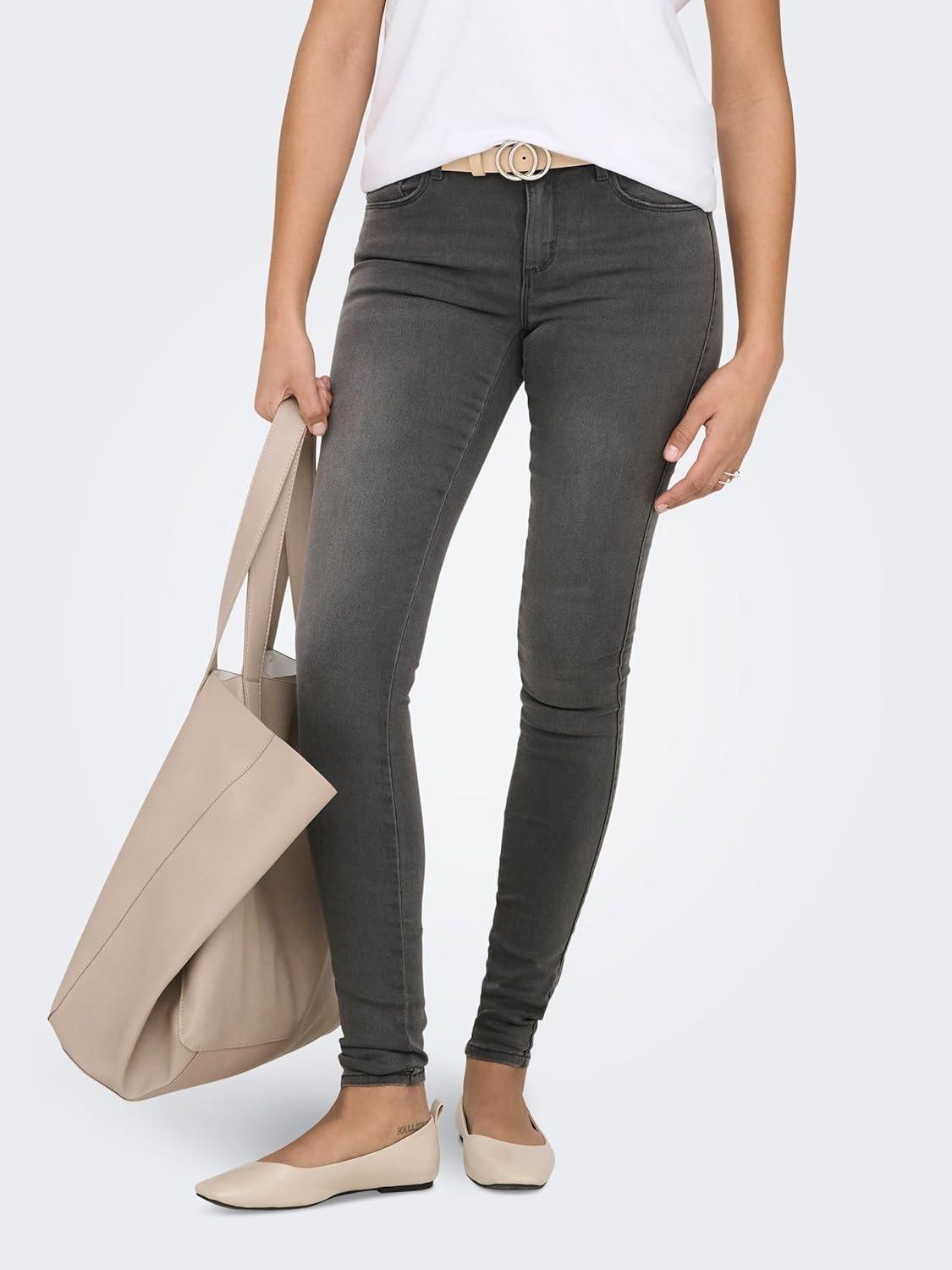 imageONLY Jean Skinny ONLROYAL Taille Classique Skinny Fit JeansDark Grey Denim