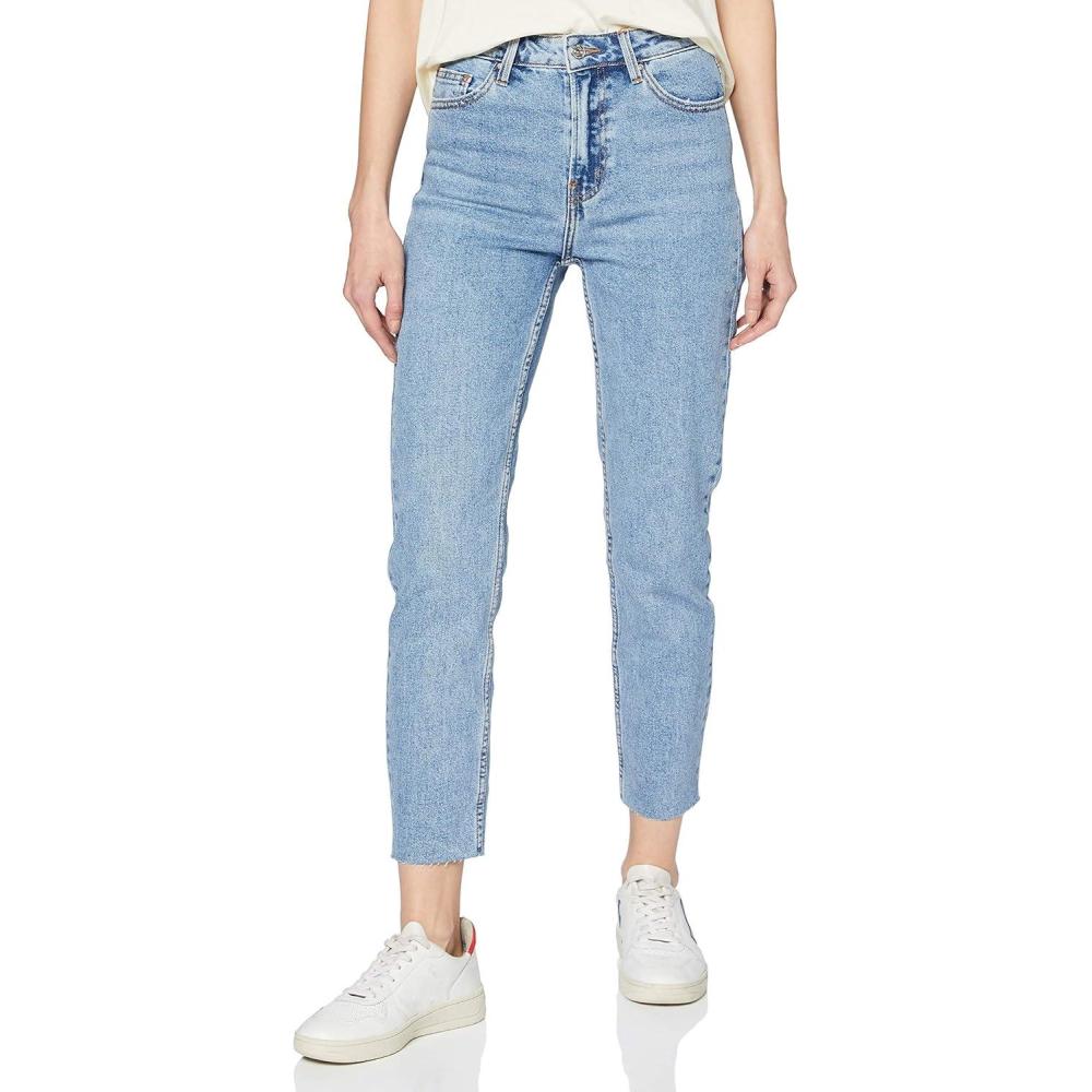 imageONLY Jean Coupe Droite ONLEMILY Taille Haute Straight Fit JeansLight Blue Denim