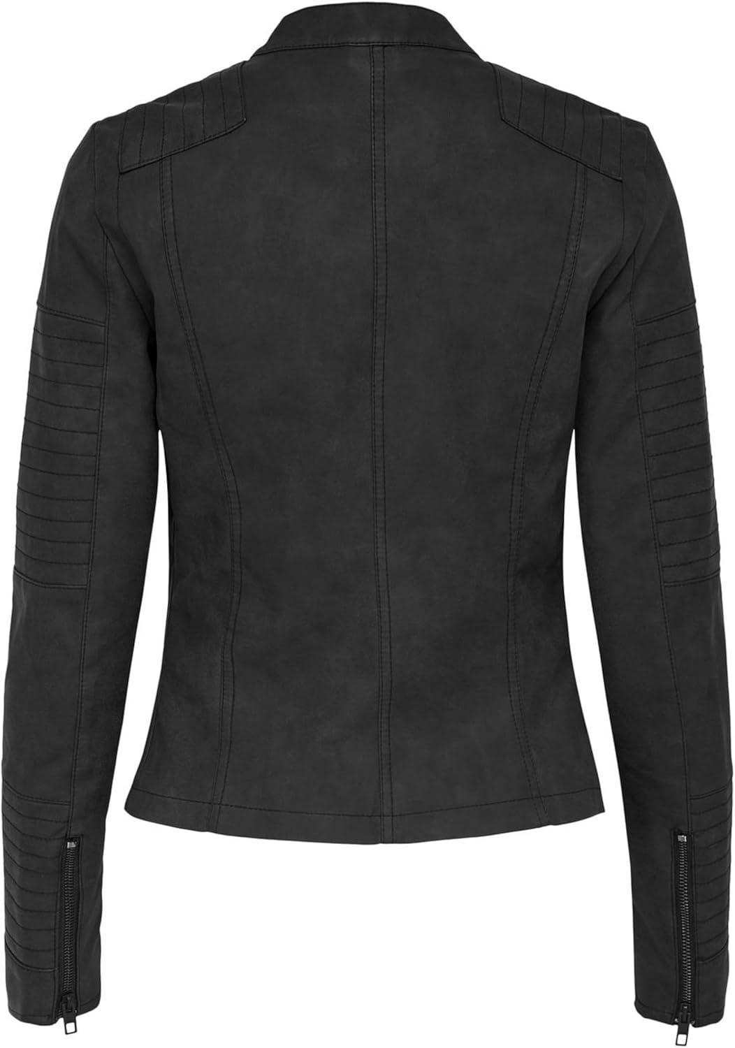 imageONLY Veste de Motard en SimiliCuir Motard Veste SimiliBlack 1