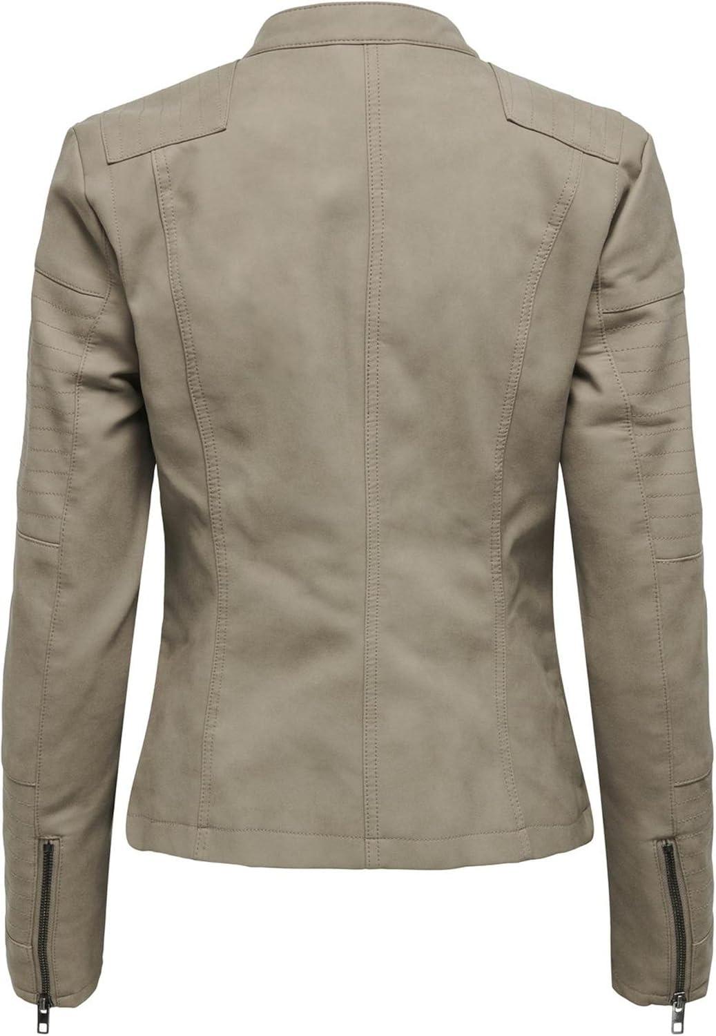imageONLY Veste de Motard en SimiliCuir Motard Veste SimiliWeathered teck