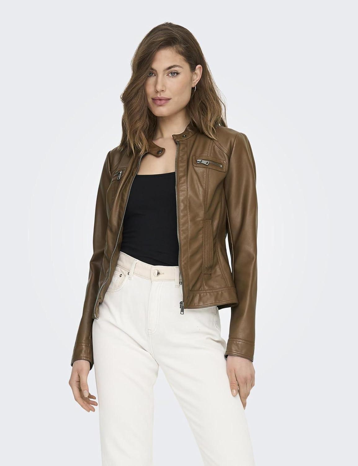 imageONLY Veste en Similicuir ONLBANDIT Veste en SimilicuirCognac
