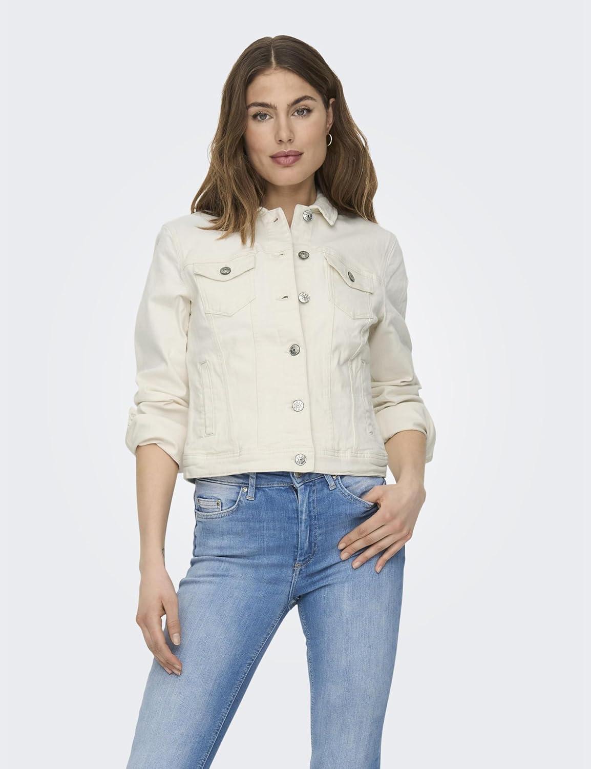 imageOnly Onltia Life Jacket Bb Col Bex168a Noos Veste en jean FemmeEcru