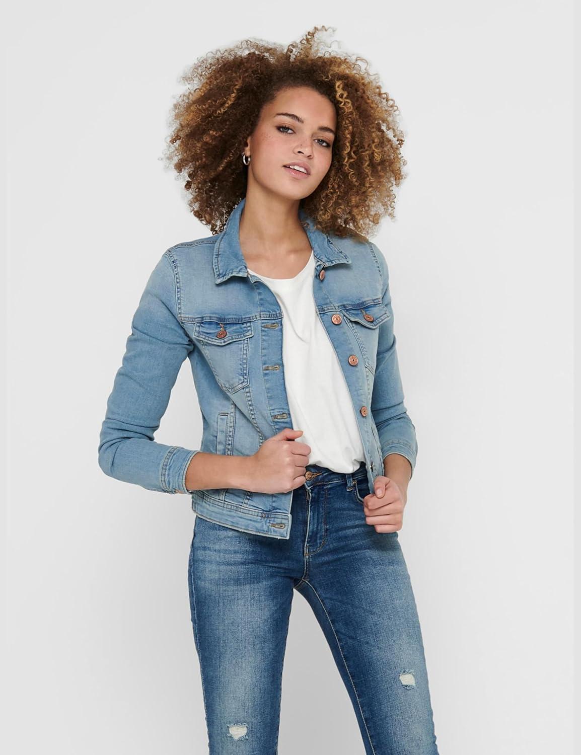 imageOnly Onltia Life Jacket Bb Col Bex168a Noos Veste en jean FemmeLight Blue Denim