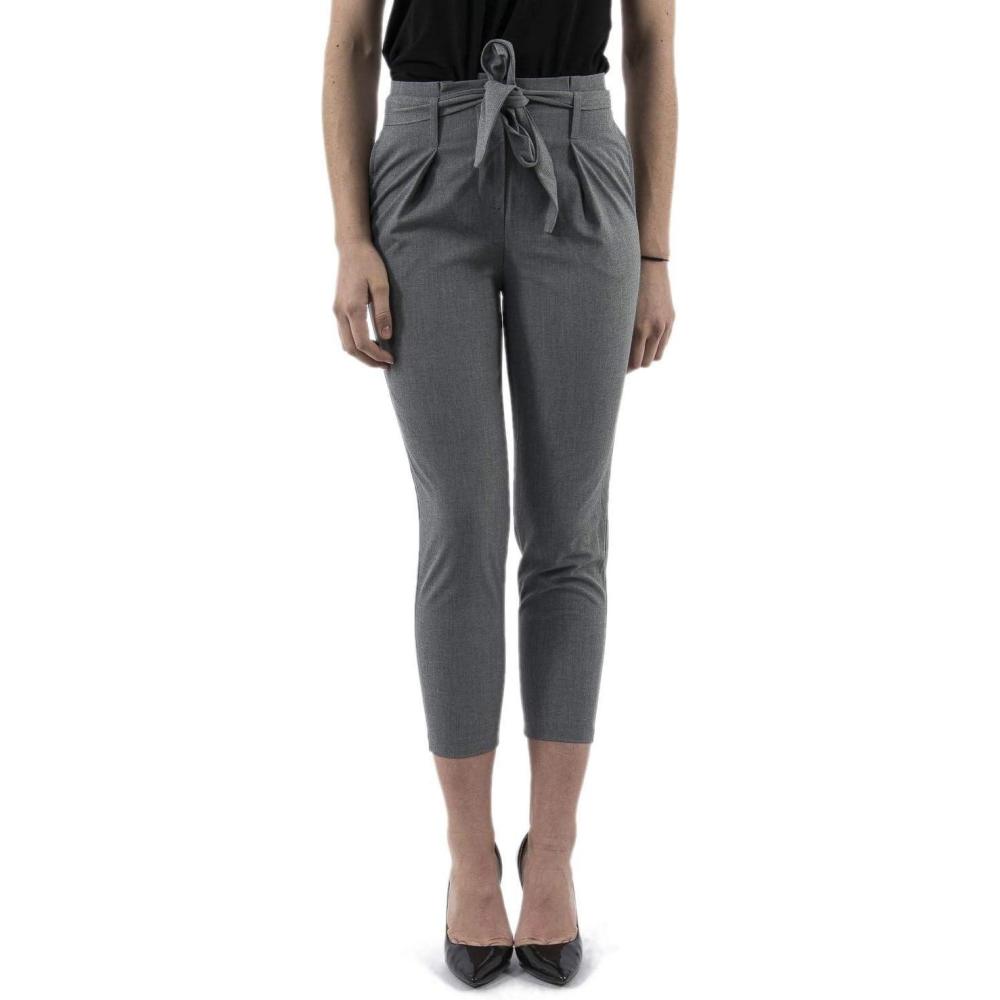 imageOnly Onlnicole Paperbag Ankel Pants WVN Noos Pantalon FemmeGris Light Grey Melange Light Grey Melange
