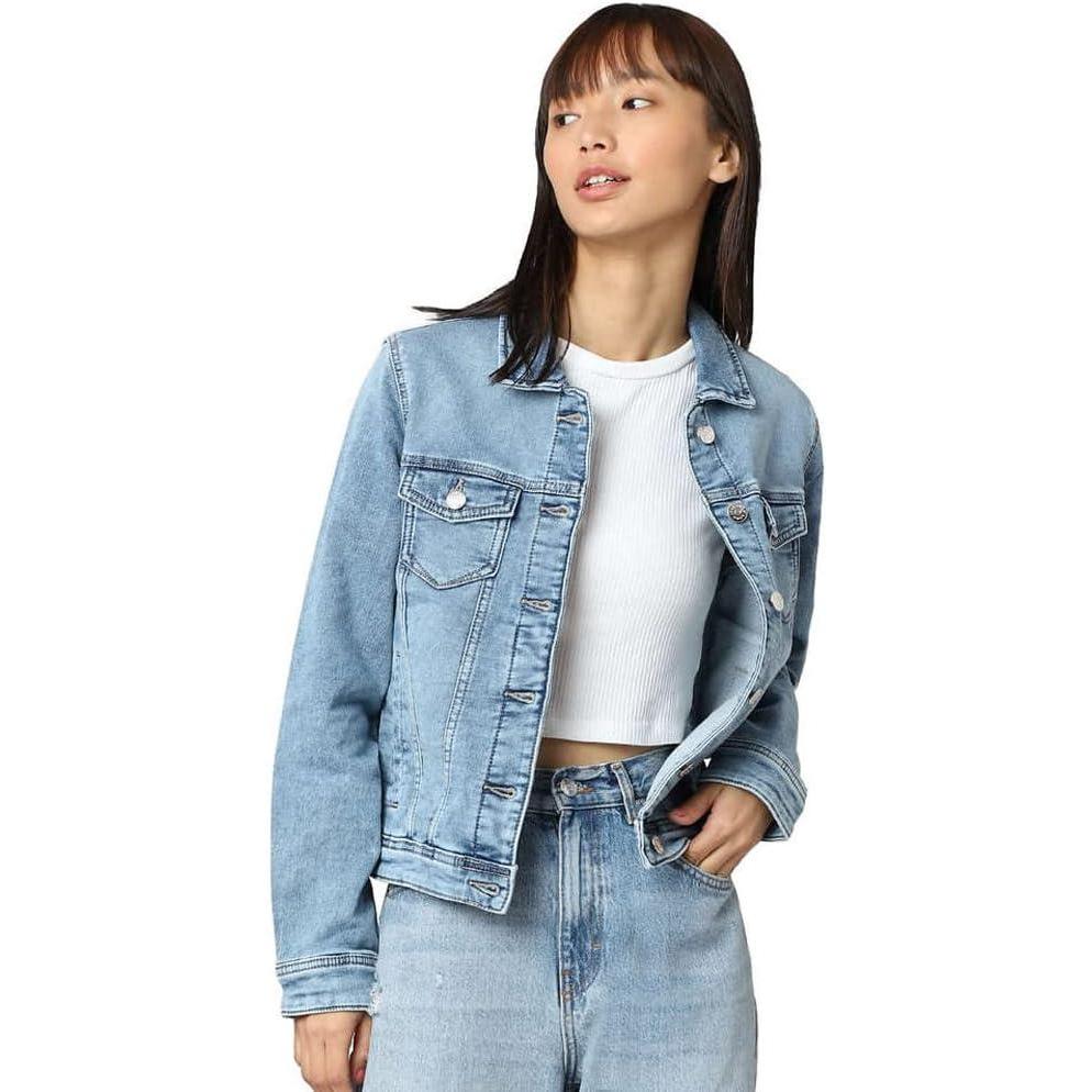 imageOnly Onltia Life Jacket Bb Col Bex168a Noos Veste en jean FemmeBleu clair denim bleu clair