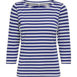 Only Onlkatie Spring Parka Jacket OTW Parka Femme(Mazarine Blue/Stripes : Cloud Dancer)