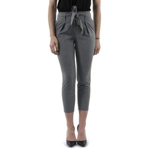 Only Onlnicole Paperbag Ankel Pants WVN Noos Pantalon Femme(Gris (Light Grey Melange Light Grey Melange))