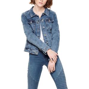 Only Veste de mi-Saison légère Stretch pour Femme Bleu